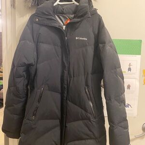 Columbia Hooded Black Omni-Heat Insulated Jacket